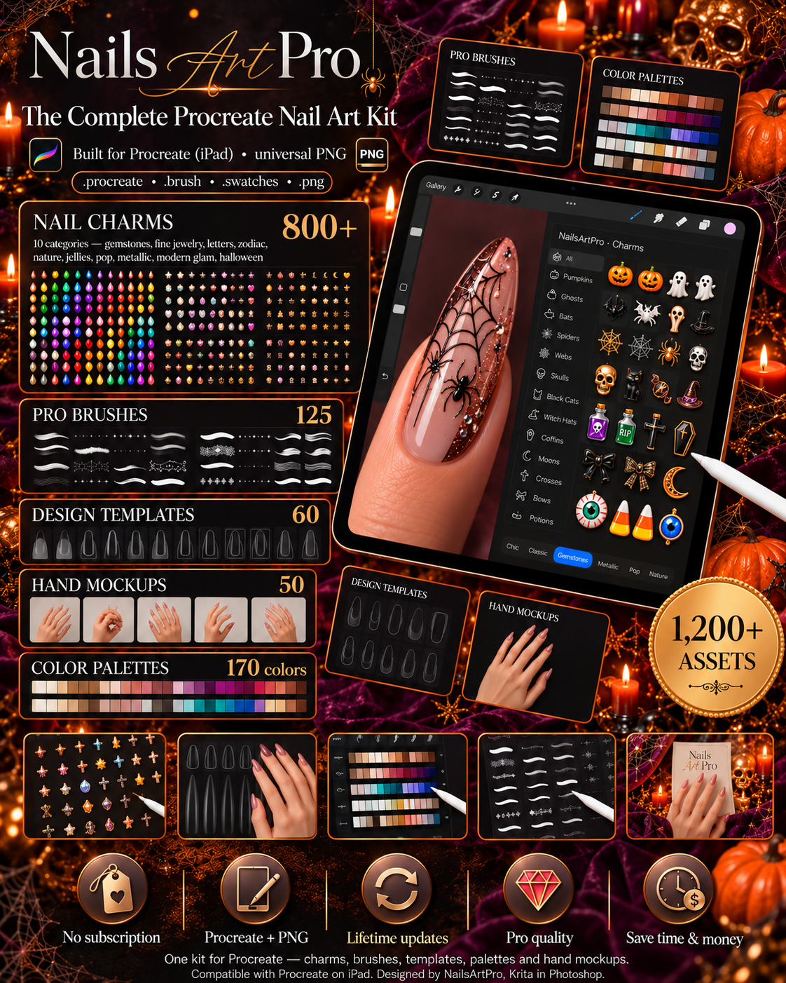 NailsArtPro - Ultimate Halloween Mega Bundle (Procreate)