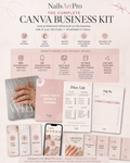 NailsArtPro Nail Business & Social Media Kit — 223 editable Canva pages
